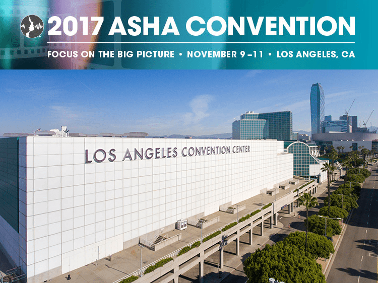 Los Angeles Convention Center hosting 2017 ASHA Conference on communication sciences and disorders.